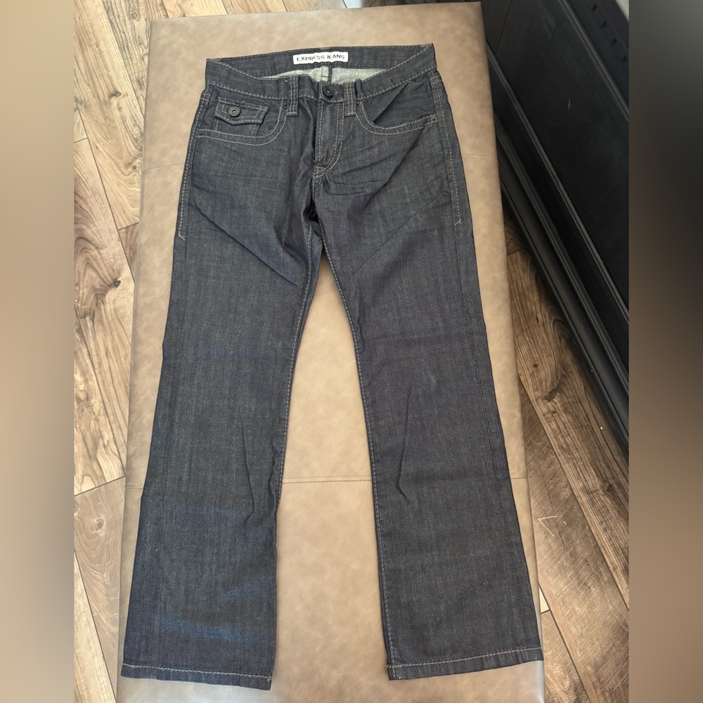 Express Men's Dark Straight Jeans